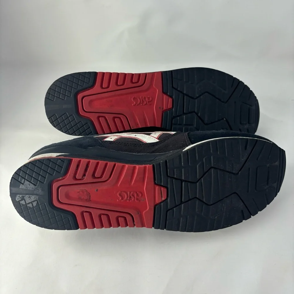 ASICS Gel Lyte III Bandana Black Red Shoes Mens Size 12.5 Sneakers H424N - Picture 6 of 8